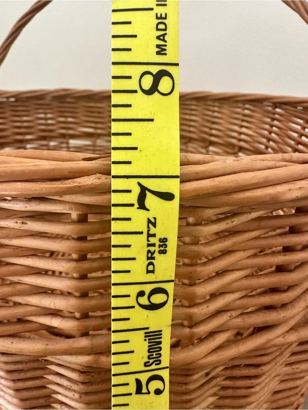 Natural Handwoven Wicker Market Storage Basket Dual Swing Handles - Brown 14.5”